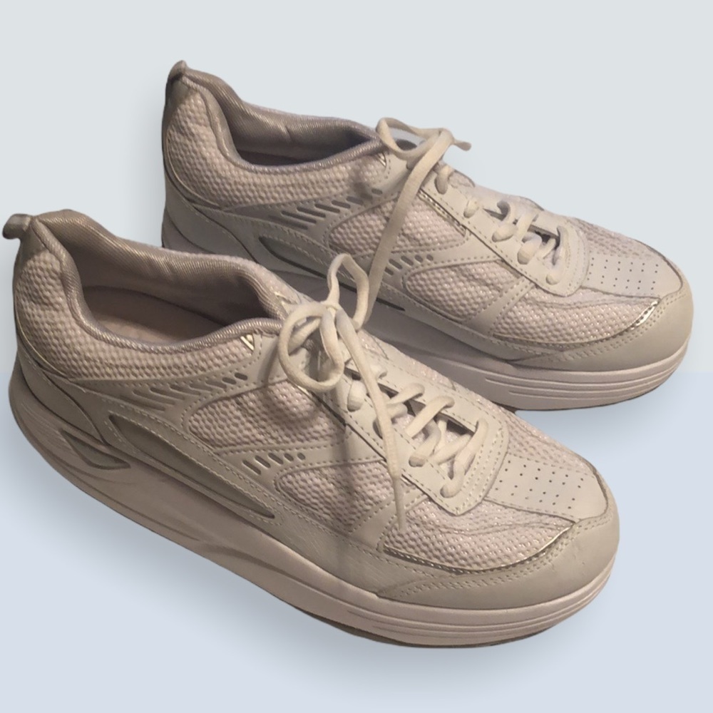 Danskin rocker toning sneaker, white , sz 9